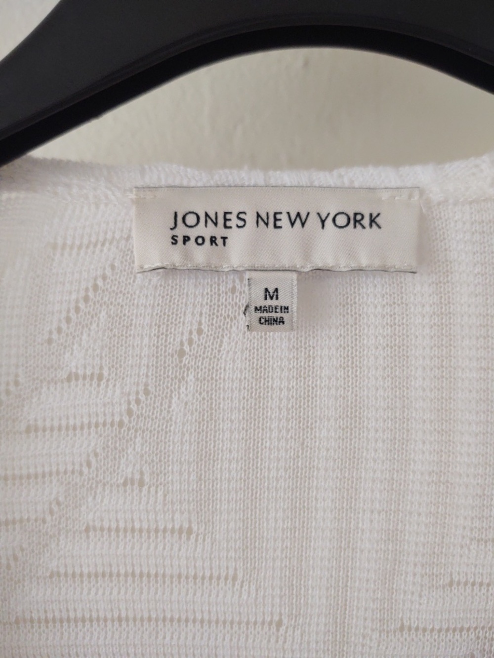 EUC Medium Jones Sport White Sheer Waterfall Open Front Long Sleeved Cardigan - Picture 4 of 5